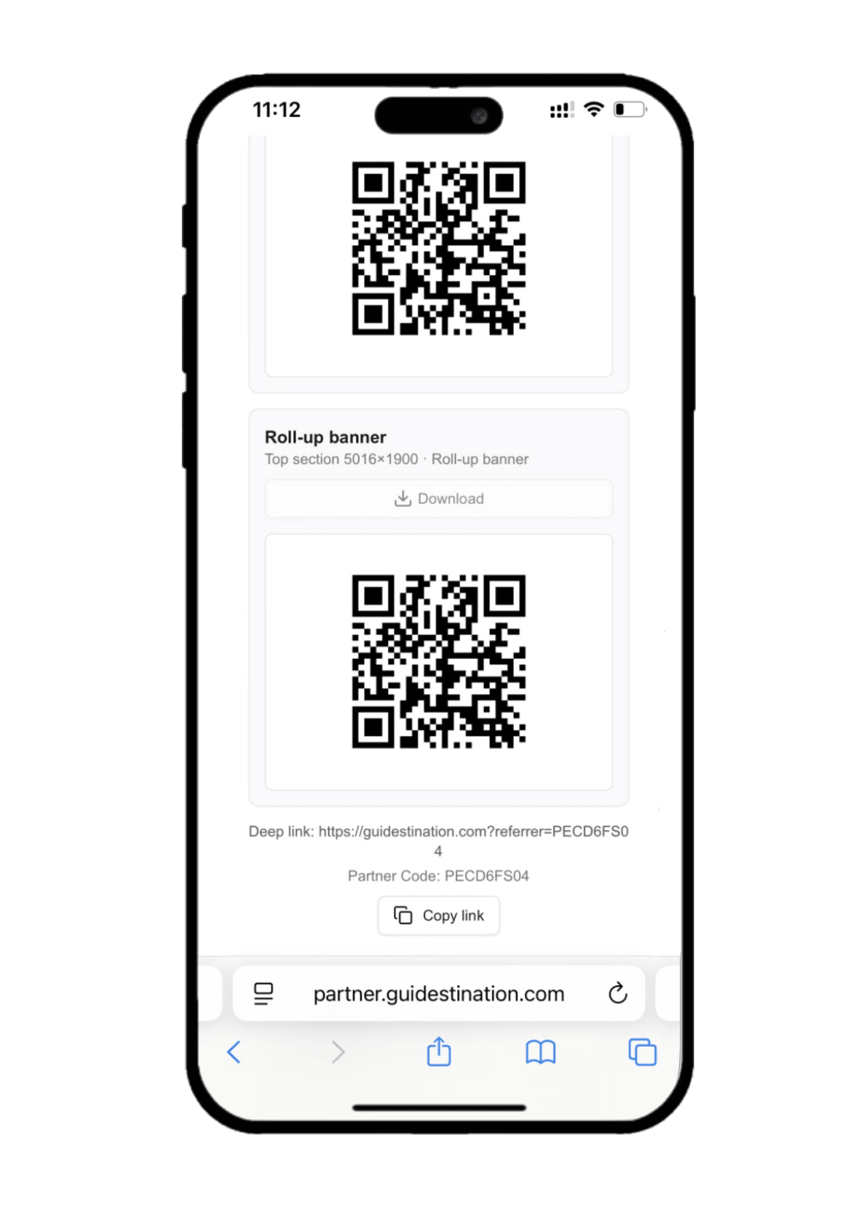 Get your link & QR codes