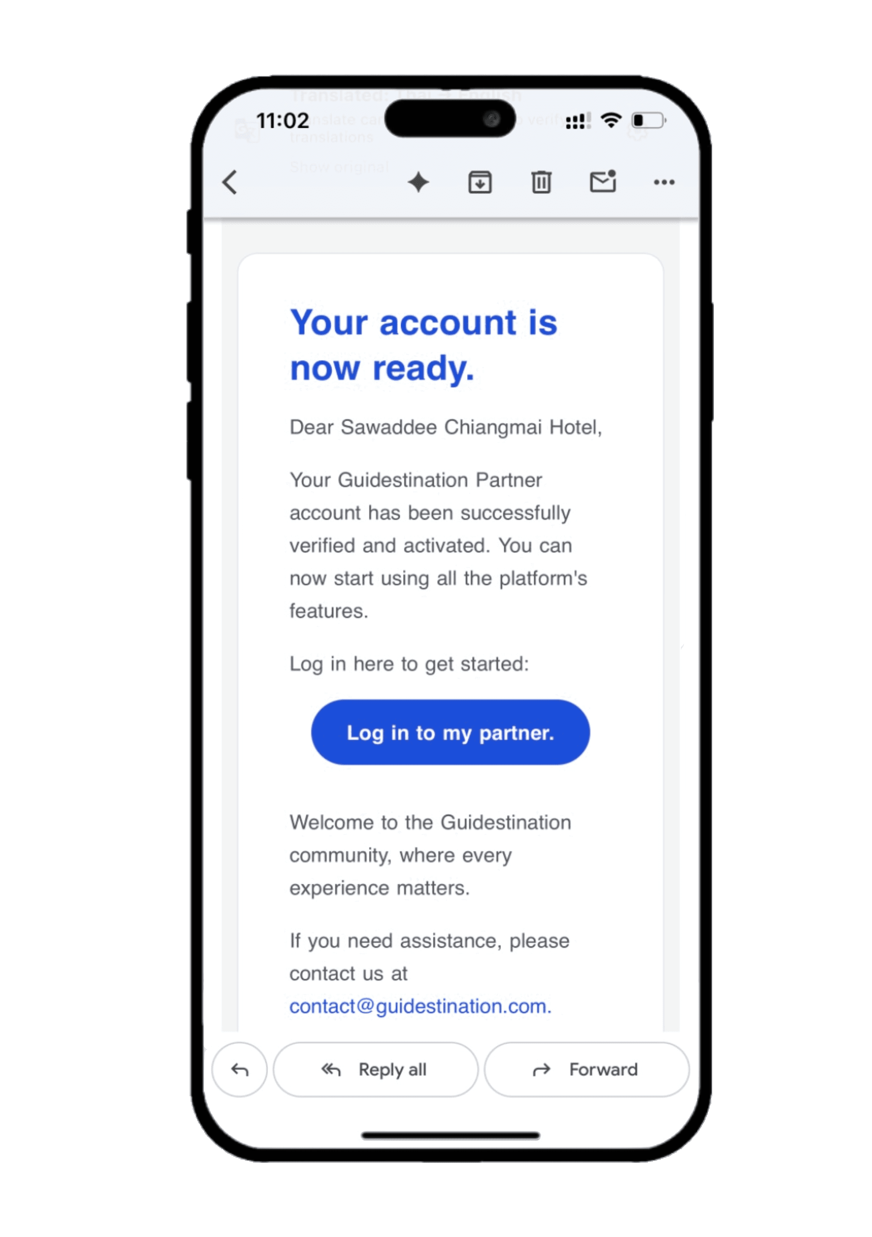 Validation by our team
